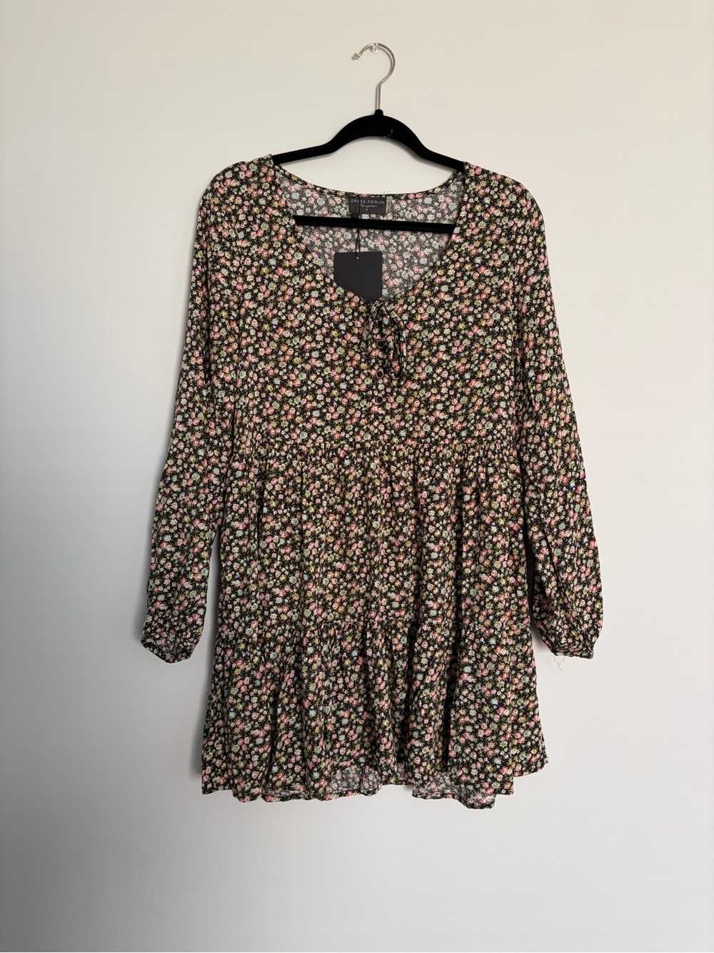 NWT Dress Forum Floral Mini Dress Small Boho Cottagecore Babydoll Rayon
